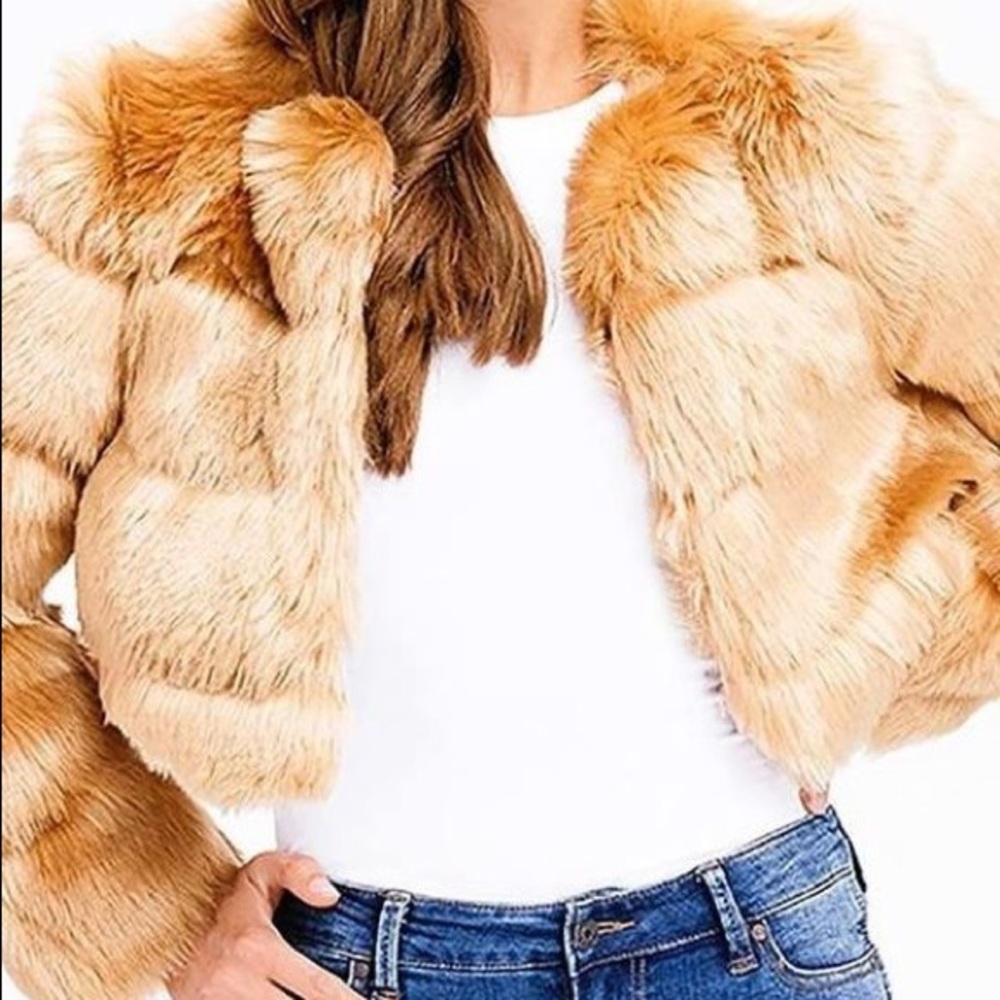 Faux Fur Crop Coat